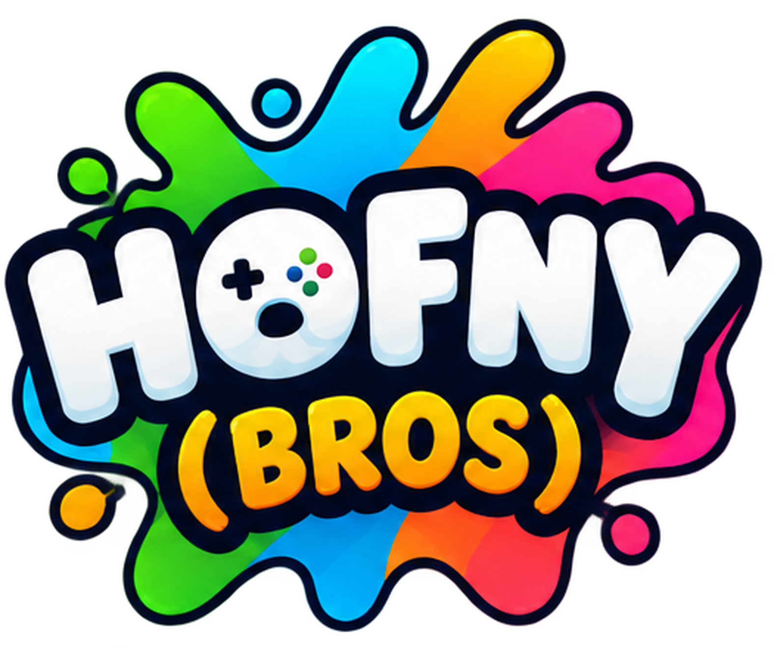 Hofny Bros colorful gaming logo